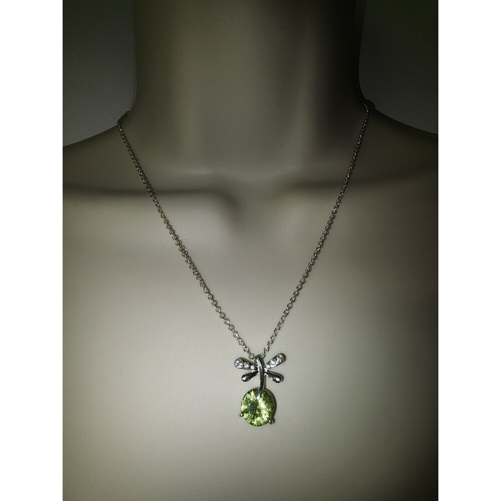 Dragonfly Dance Necklace Avon Green 2012 Discontinued  NIB